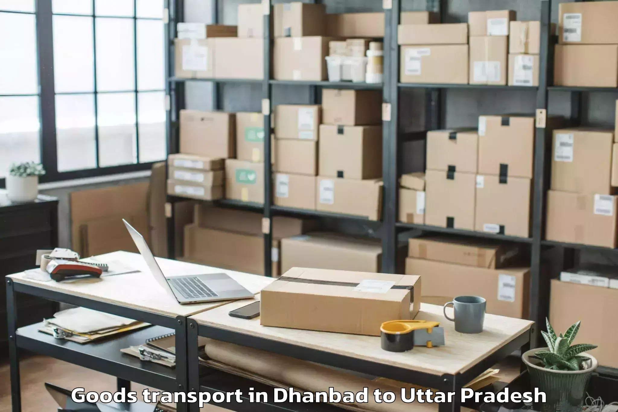 Hassle-Free Dhanbad to Sikandarabad Goods Transport